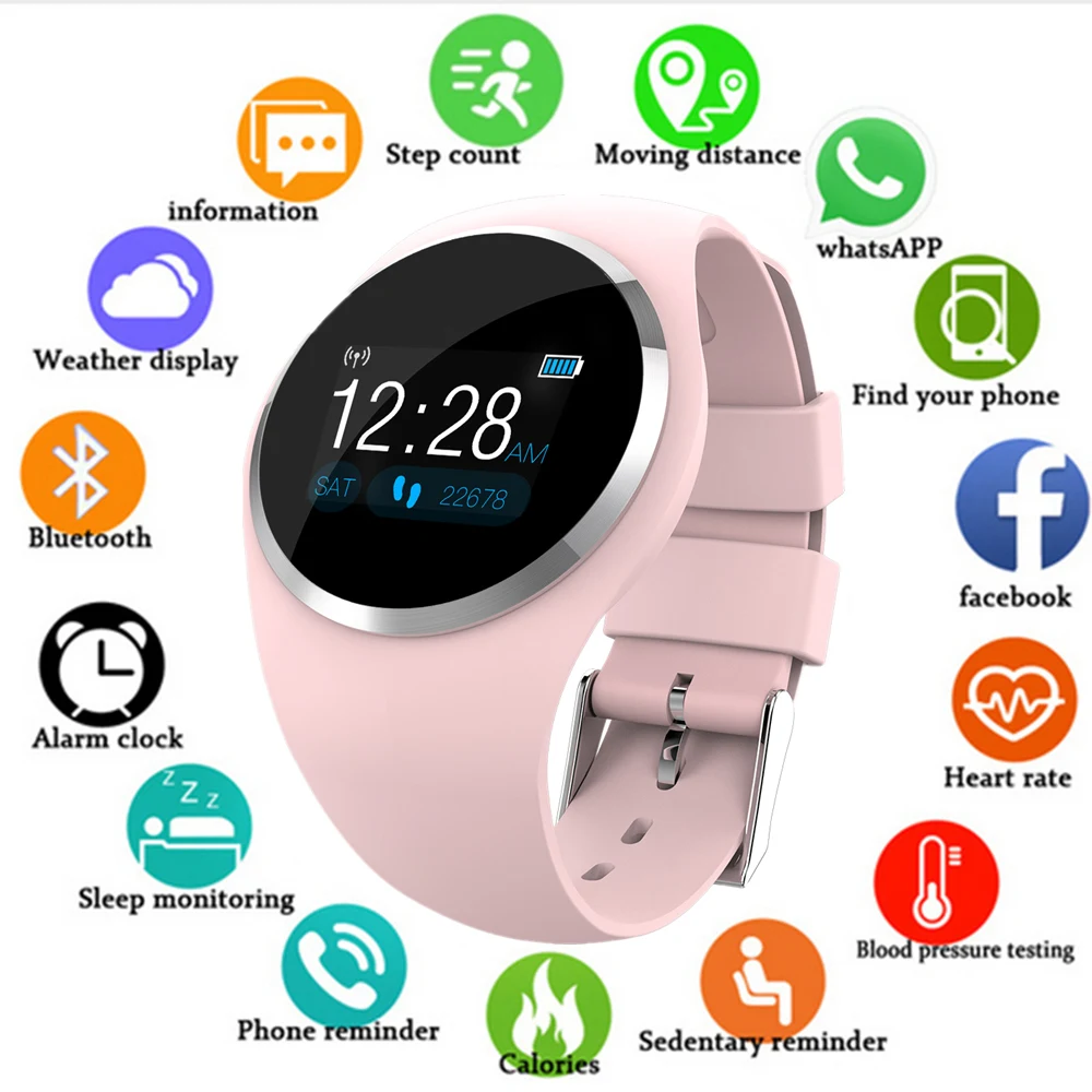 

Smart Watch Women Men Heart Rate Blood Monitor Bluetooth Pedometer Female Fitness Intelligent Sports Watch for Android iOS