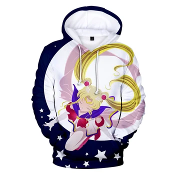 

Hooded nwe latest fashion trend sailor moon 3D hooded sweatshirt women / men O-neck casual shirt 3D hooded sweatshirt xxs-4xl