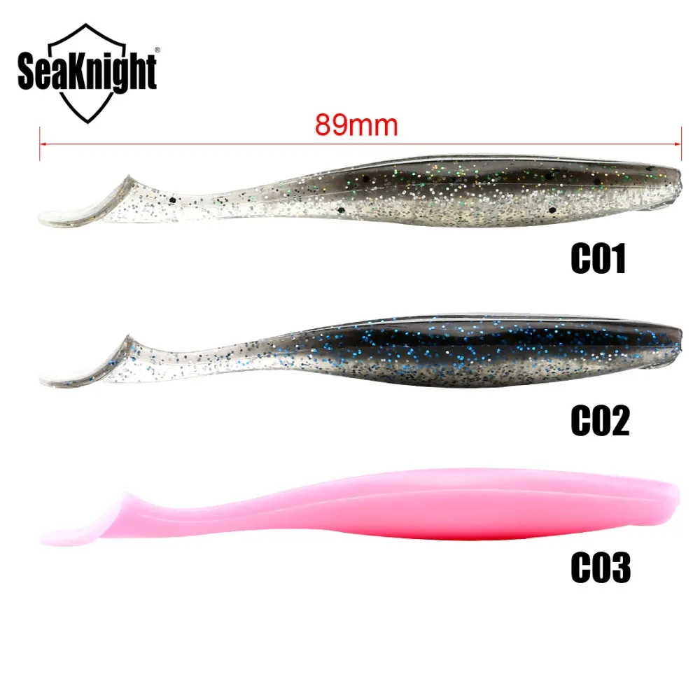 SeaKnight SL003 6 шт./лот, Мягкая приманка 6,2 г 89 мм/3,5 дюйма, приманка для рыбалки, искусственная приманка, Т-образный хвост, Реалистичная Мягкая приманка для соленой воды/пресной воды
