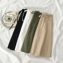Облегающая Талия a-style Юбка Лето 2019 новая женская одежда Корейская версия средней длины бант-узел половина тела skirt-FP151
