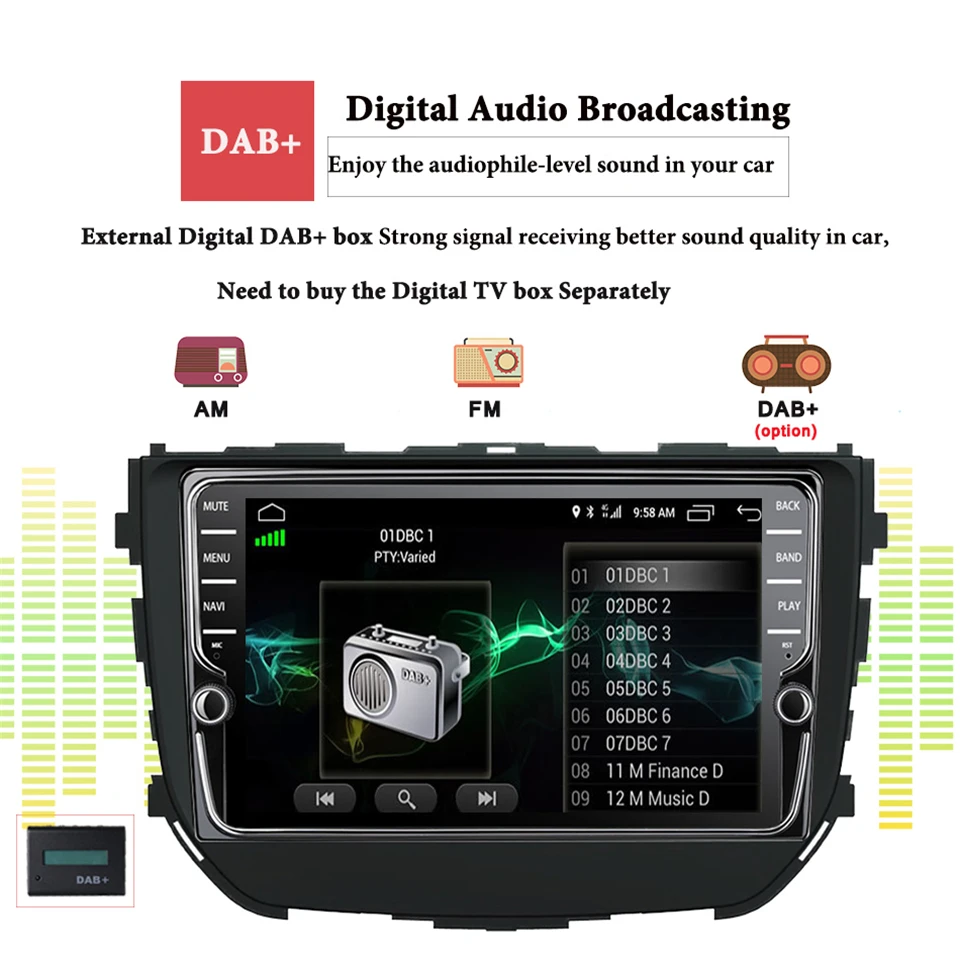 Excellent Android 9.1 Fit SUZUKI Brezza 2016 2017 2018 2019 Octa Core 4+64GB Car DVD Player Navigation GPS Radio Head Unit Carplay 11