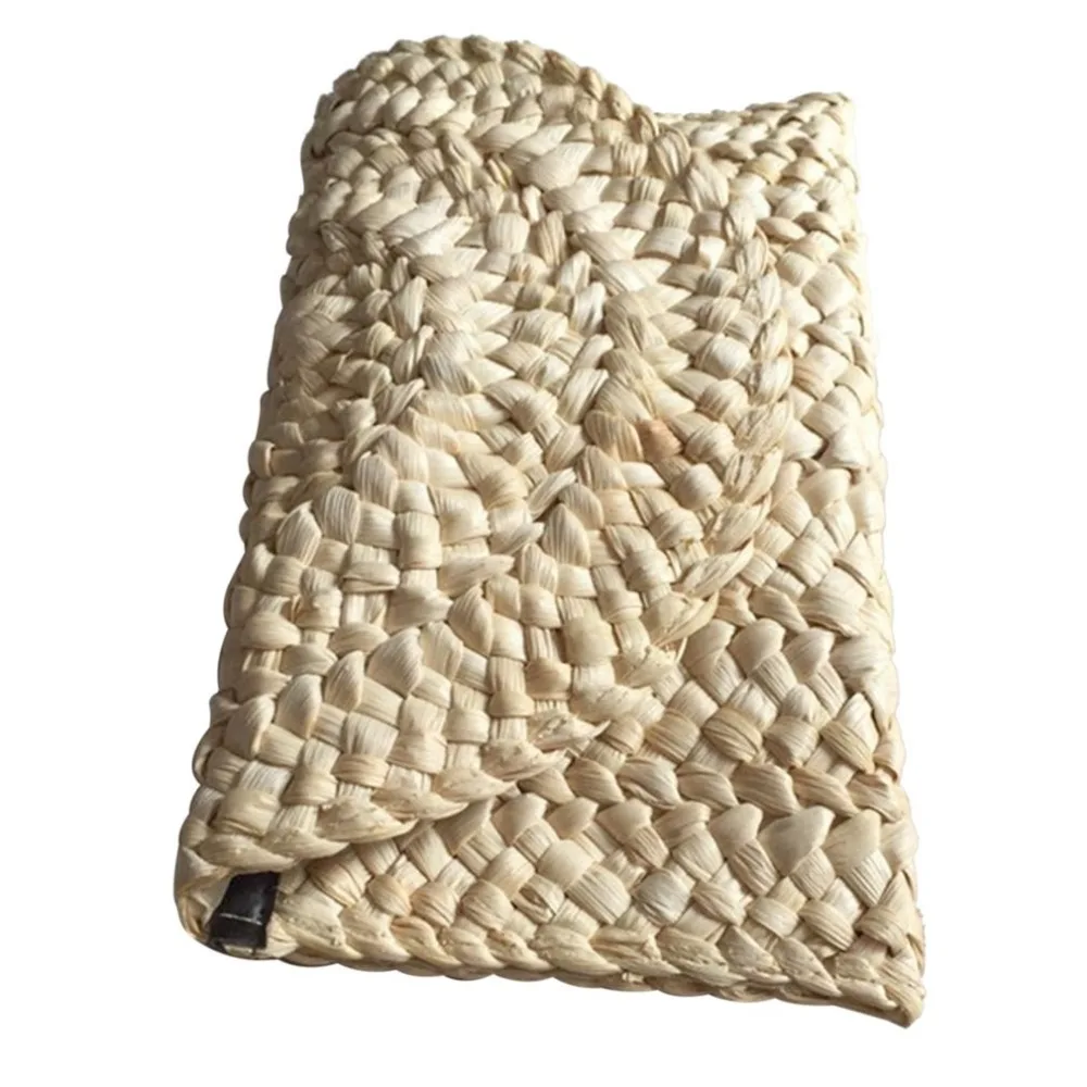 

Straw Knitted Women Clutch Elegant Female Braided Handbag Envelope Hasp Beach Bag For Ladies Dropshipping hot sale &7