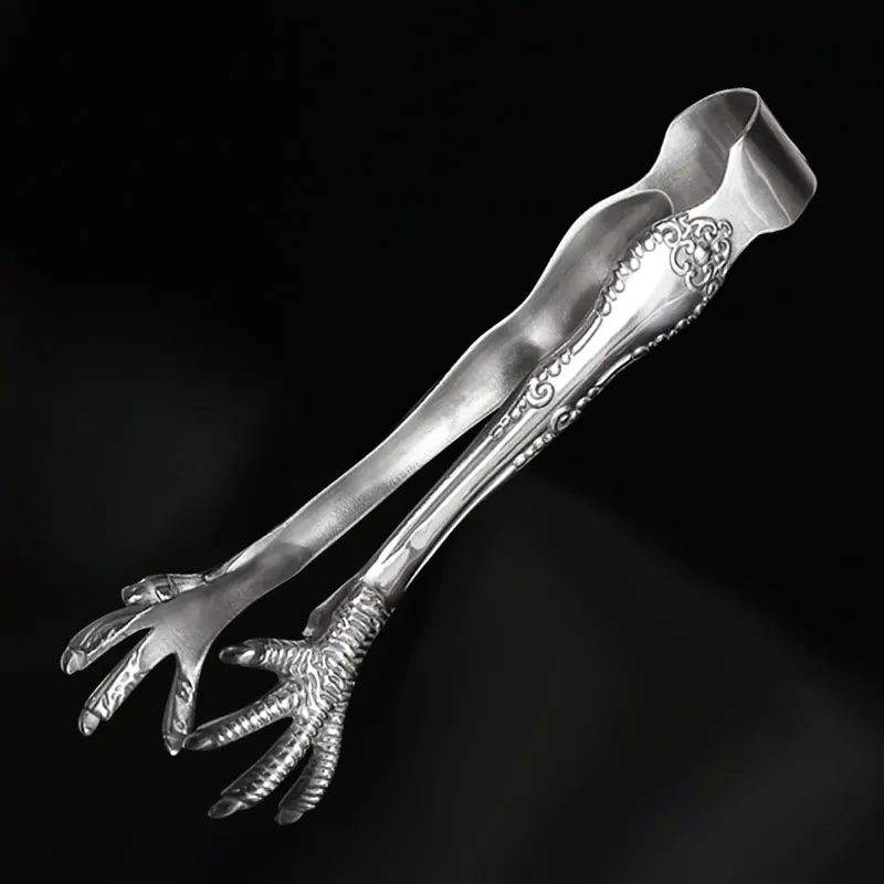Stainless Steel Claw-Style Ice Tongs Talon Tongs, 20cm Overall Length