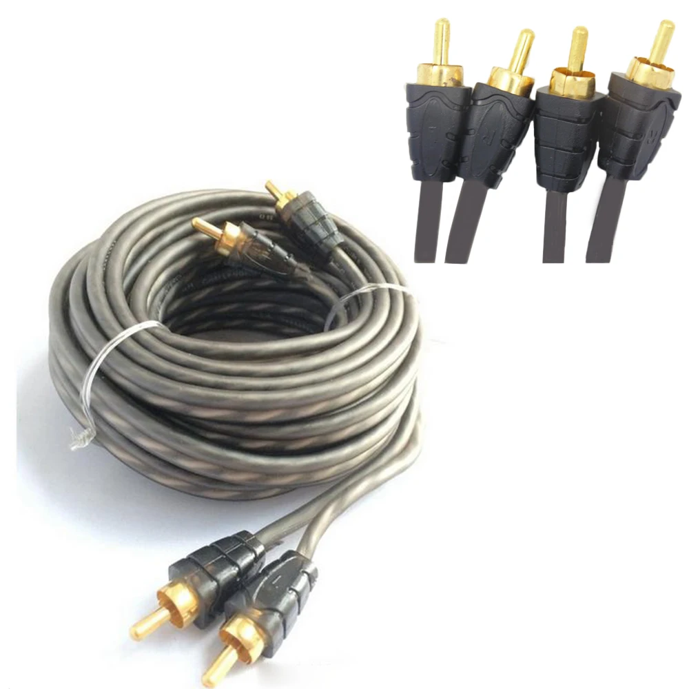 Кабель из чистой меди 5 м 1 шт. в RCA аудиокабель кабель питания провод динамика 12 В