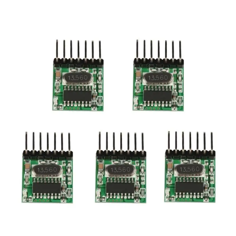 

QIACHIP 5pcs 433mhz DC 12V RF Wireless Remote Control Light Switch Mini Transmitter Module Learning Code Button EV1527 1527 Z3