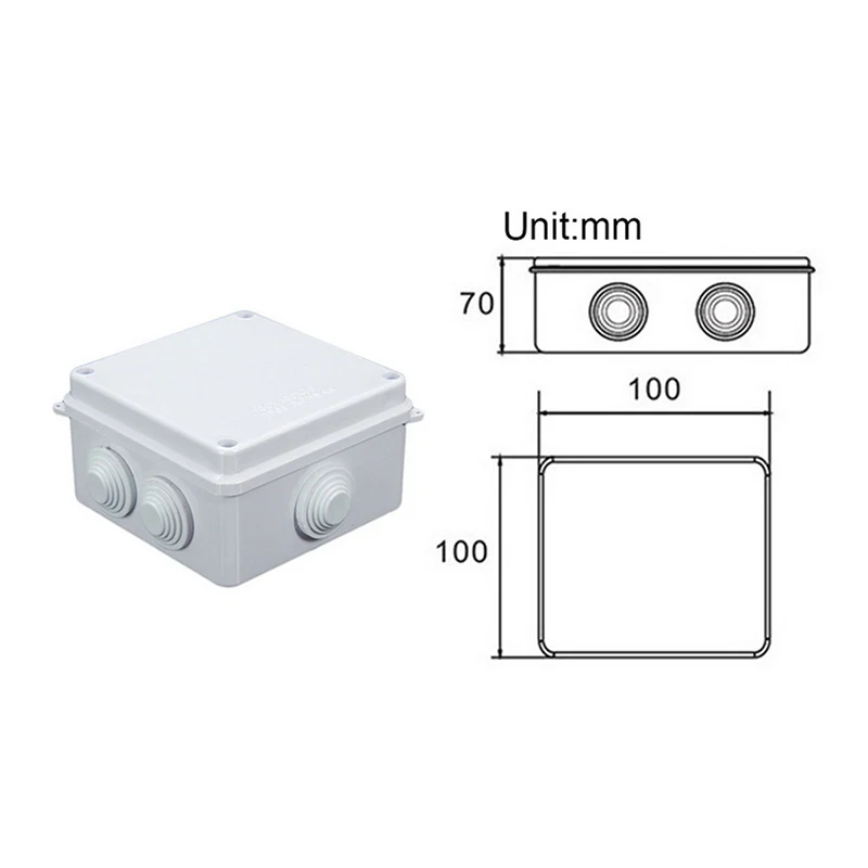 ABS пластик IP65 IP66 Водонепроницаемые распределительные коробки DIY наружный Электрический соединительный кабель филиал распределительная коробка корпус