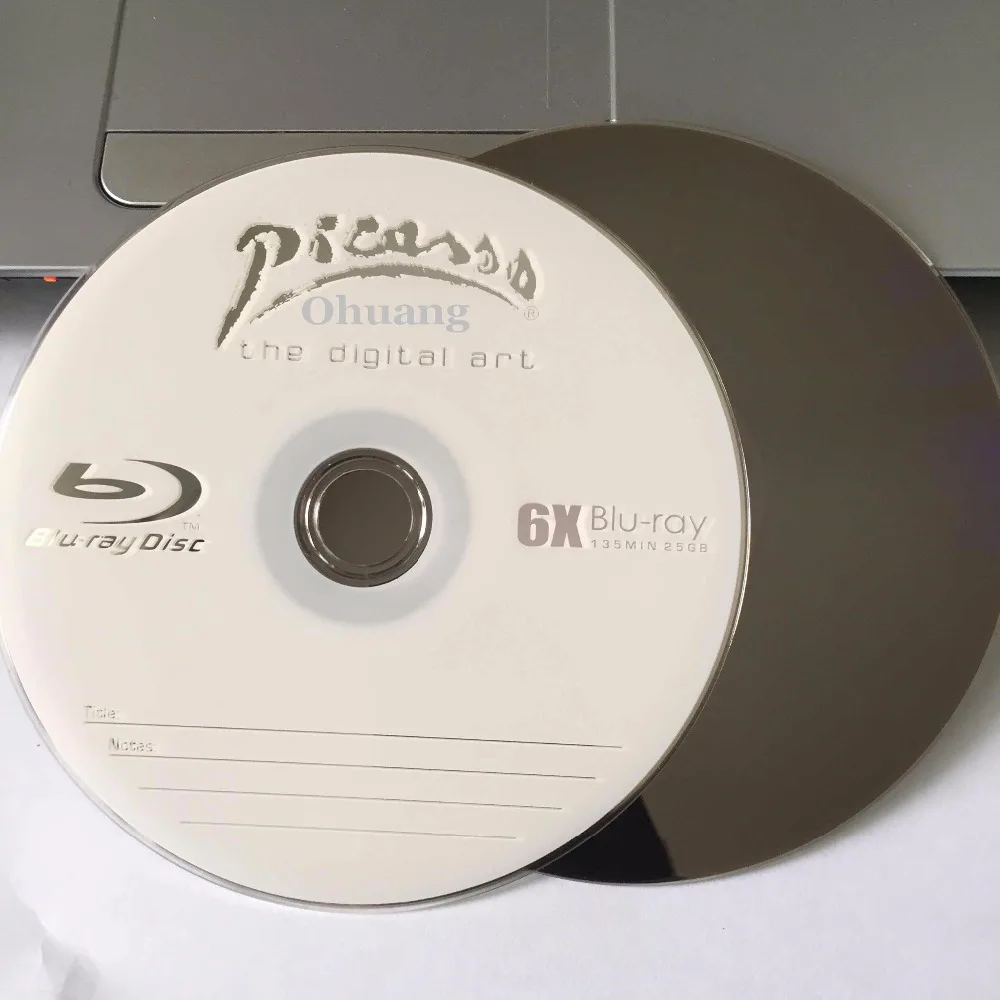 Оптовая продажа 10 дисков A + Picasso 6x25 Гб пустые диски с принтом Blu Ray для BD R|disk| |