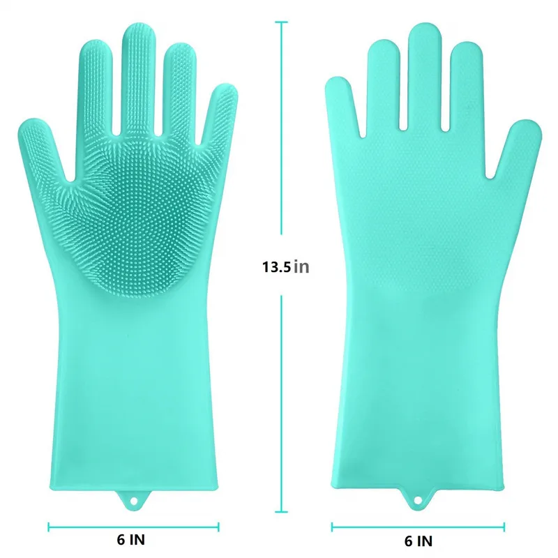 Magic Silicone Scrubber Rubber Cleaning Gloves Kitchen Accessories Dishwashing Scrubbing Gloves Tools for Cleaning Car Pet Brush11