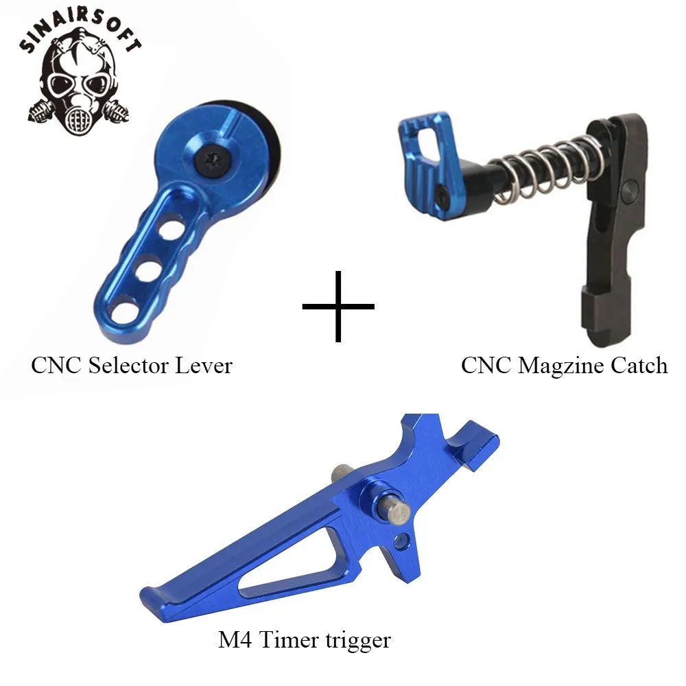 SINAIRSOFT CNC страйкбол обработанный рычаг журнал релиз Catch для M4/M16 Серии Blue Magzine