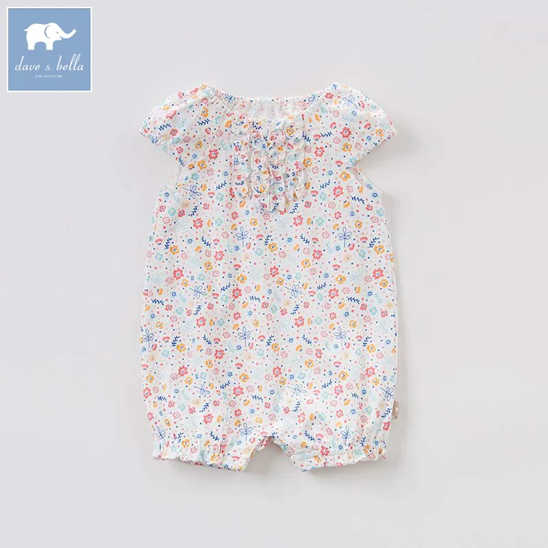 

Dave bella newborn baby girls cotton jumpsuits infant toddler clothes children summer romper 1 piece DBM7502