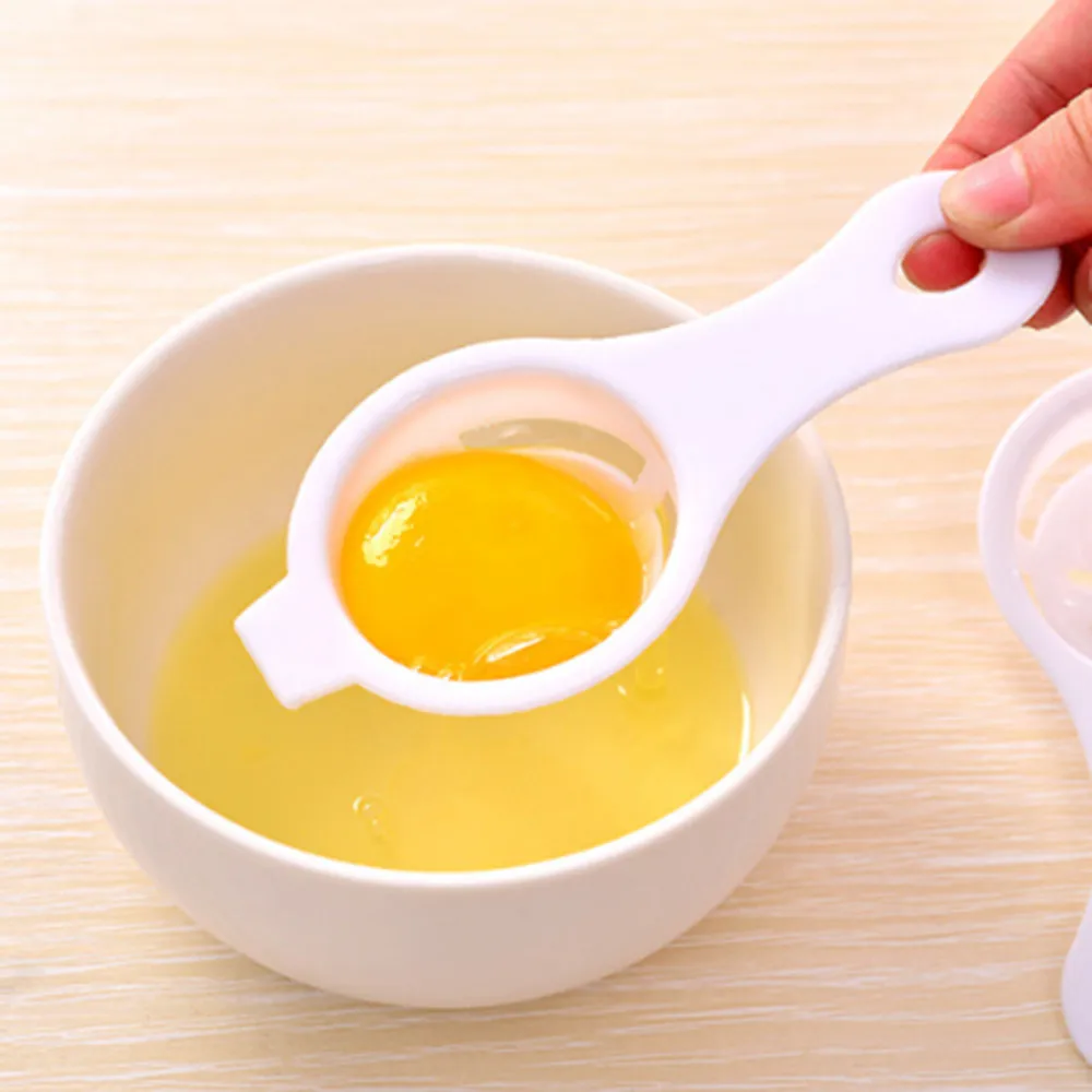 Egg Separator просеивание кухня гаджет пластик сито Разделитель-держатель яйцо белый сепаратор кухня помощник