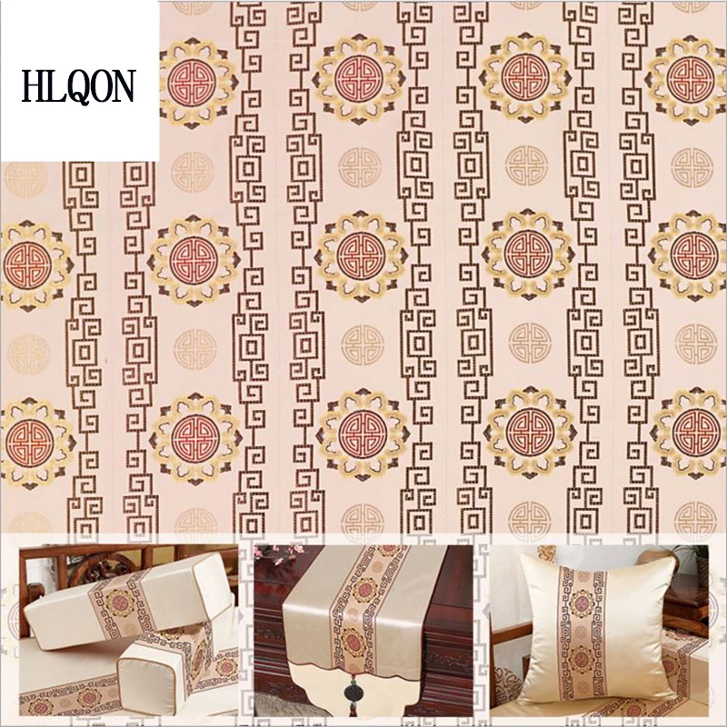 HLQON Высококачественная пряжа окрашенная жаккардовая ткань для дивана платья