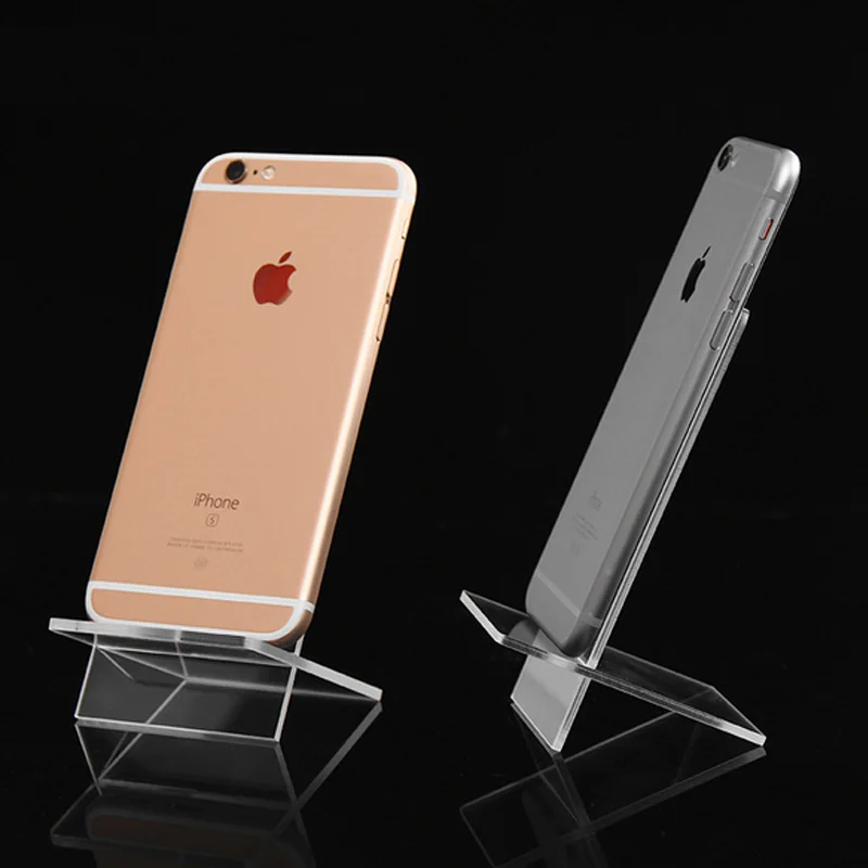 hot selling Clear Acrylic 1 Layer Cross Ornaments Display Shelf Mobile Cellphone Wallet Sun Glasses Rack Jewelry Display Shelf