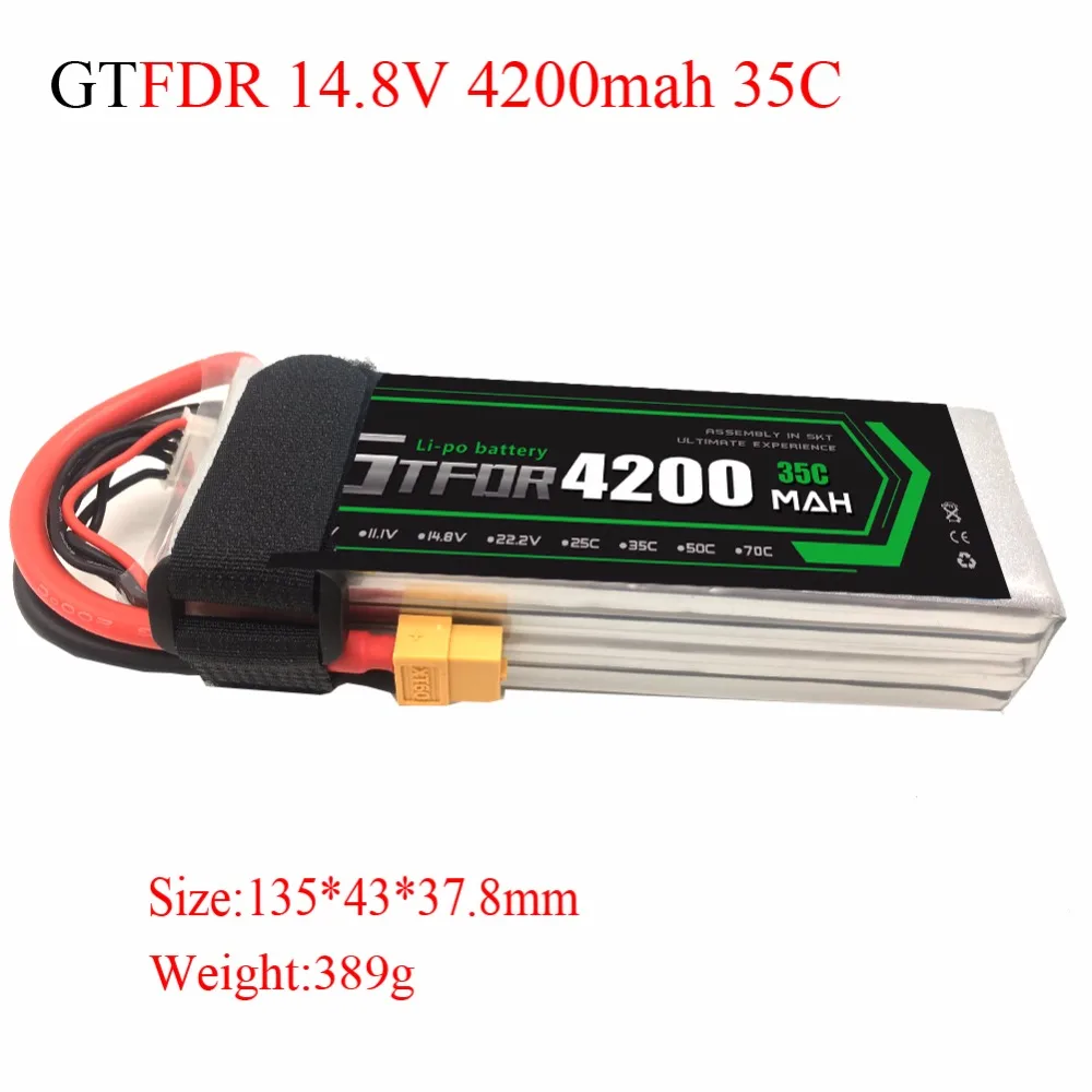 GTFDR power RC Drone lipo battery 14 8 v 4200mAh 35C 4S для airplane verticraft car cell akku rc li-poly batteria | Игрушки и хобби