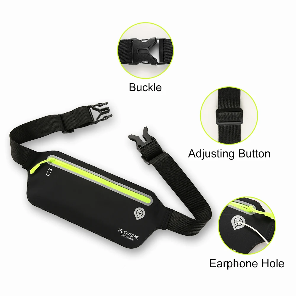 FLOVEME Universal Waist Belts Armband Bag For iPhone Xiaomi 6.5 inch Lycra Sport Arm Band Running Case For Samsung Huawei Pouch 