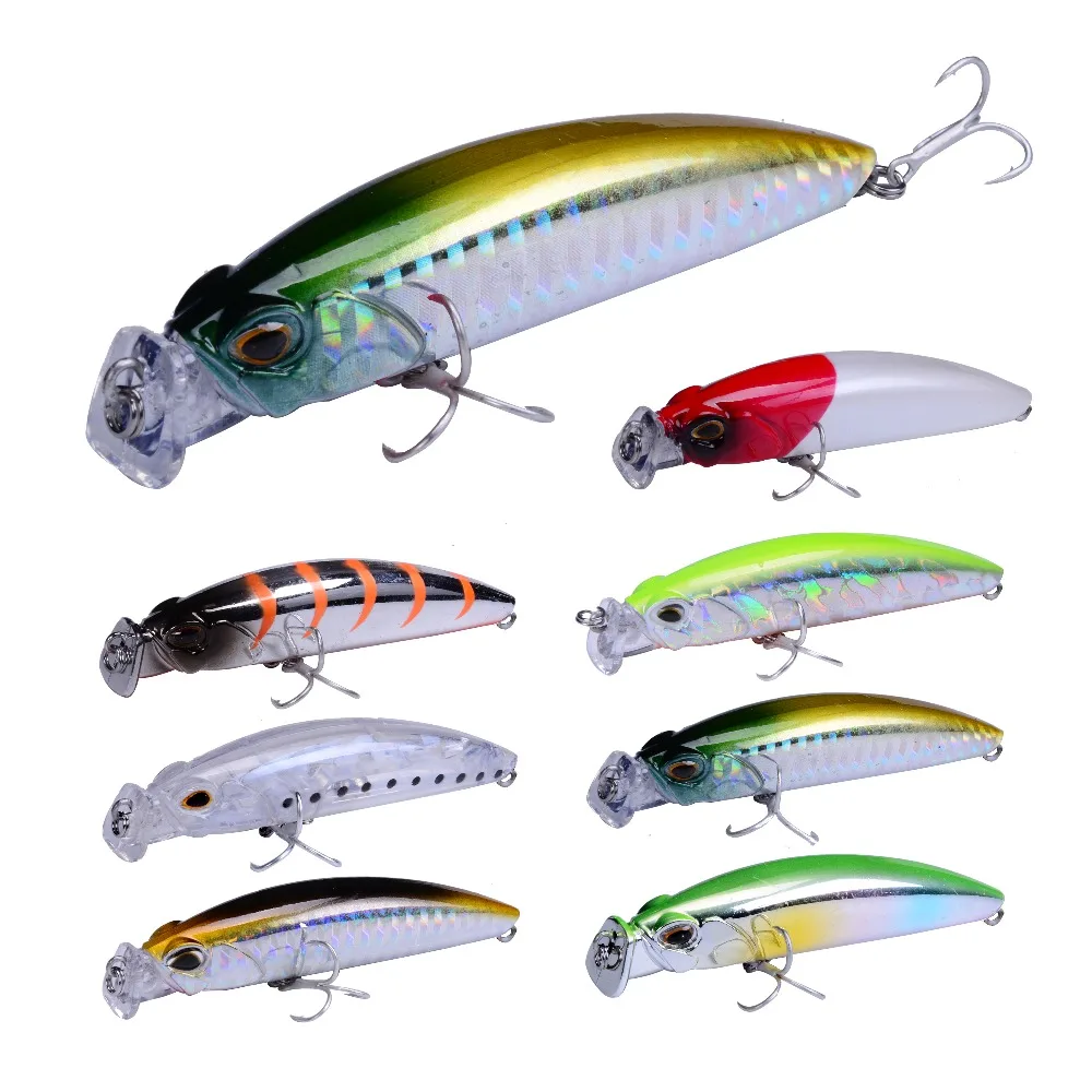 

JonStar quality 7.5cm/10g Popper bait Floating Fishing lure Hard bait wobbler Jerkbait Swimbait for carp Pike Bass Fishing