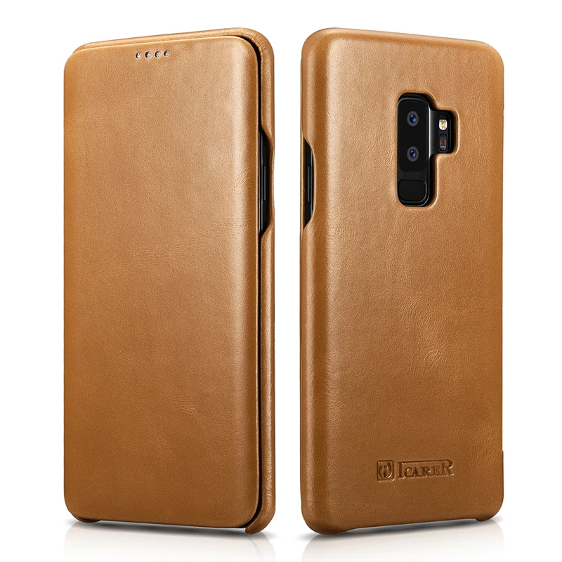 Чехол-книжка из натуральной кожи для samsung Galaxy S9, тонкий защитный чехол S9 Plus, чехол для бизнес смартфона samsung S8 S8 Plus