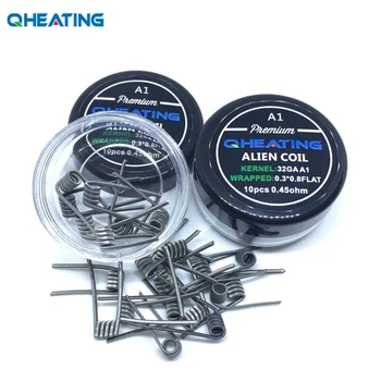 

Qheating A1 ALIEN Coil prebuilt Coil electronic cigarette rda atomizer wick coil resistance Alien clapton coil