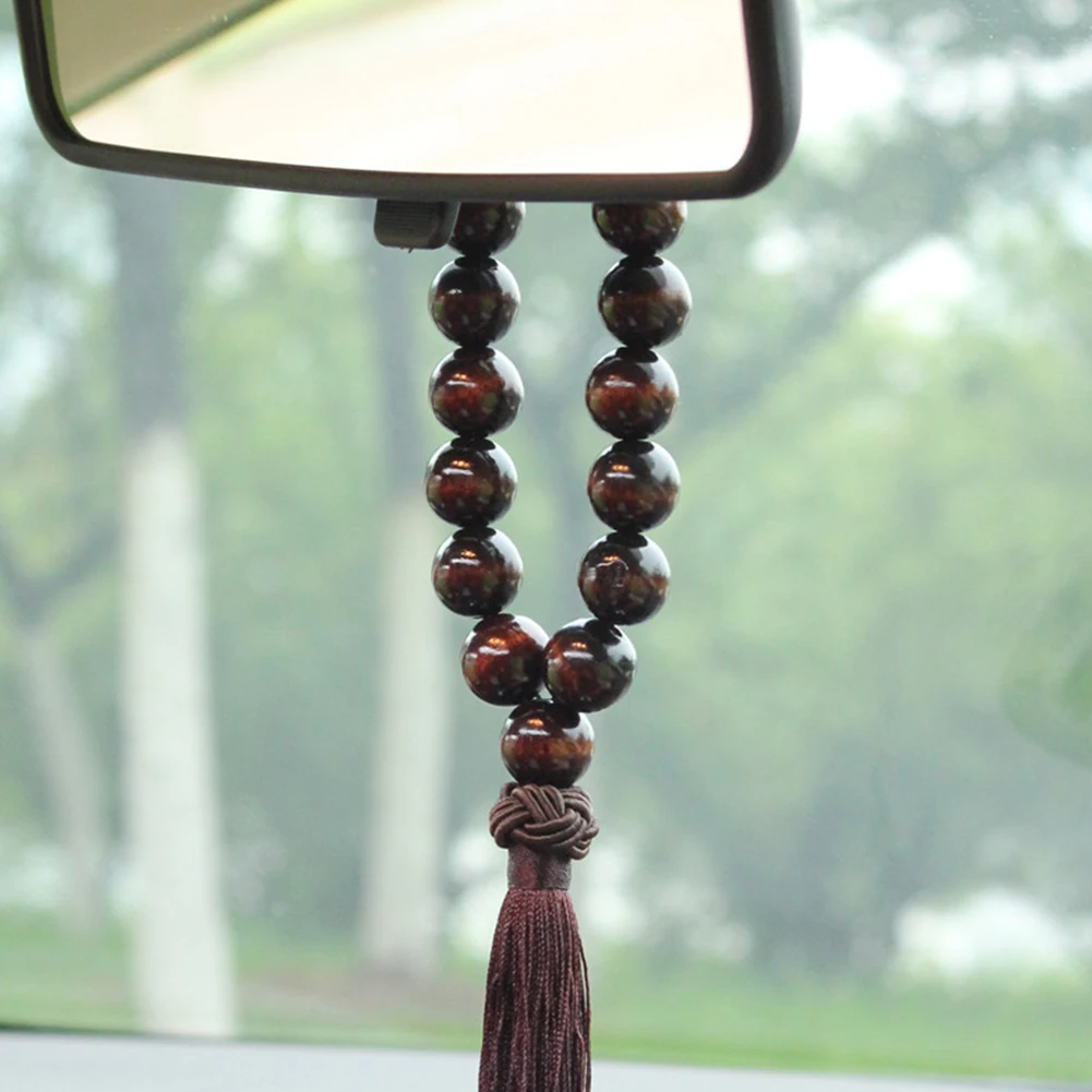 Wood Buddha Beads Car Rearview Mirror Hanging Pendant Interior Decoration Ornament Car Accessories Wood Buddha Beads Car Rearview Mirror Hanging Pendant Interior Decoration Ornament Car Accessories