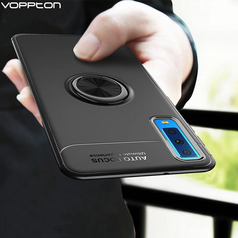 

For Samsung Galaxy A7 2018 Case Car Magnetic Hold Soft TPU Silicone Back Cover For Samsung A7 2018 SM-A750 Case Shockproof