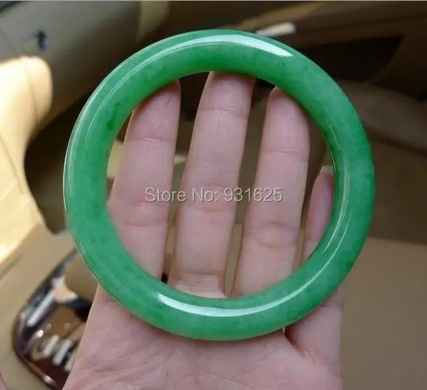 

Natural Round Bangle Woman's Green Bracelet Handmade Fashion Jewelry Gift Bangles +certificate 58-60mm