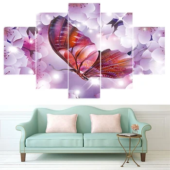 

5 pcs/set 3D diy diamond painting Abstract butterfly Cross Stitch kits Crafts Diamond Embroidery mosaic scene home decor D1004