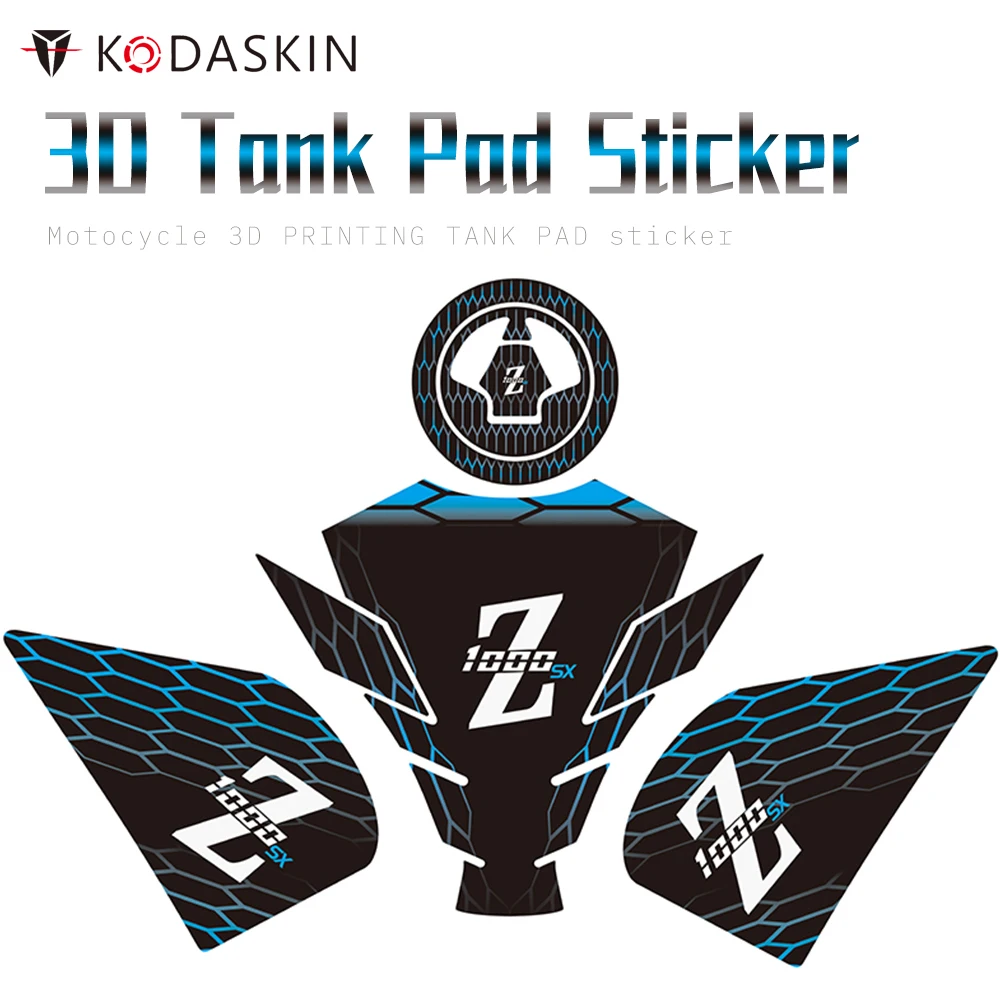 

KODASKIN Motor 3D Printing Gas Cap Sticker Fuel Tank Pad Protection Decal for KAWASAKI Z1000SX
