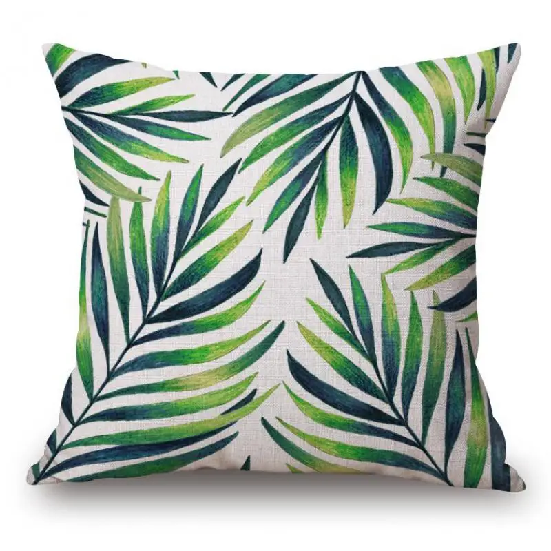 Manufacturers Wholesale Customized Tropic Tree Plant Green Pillow Case