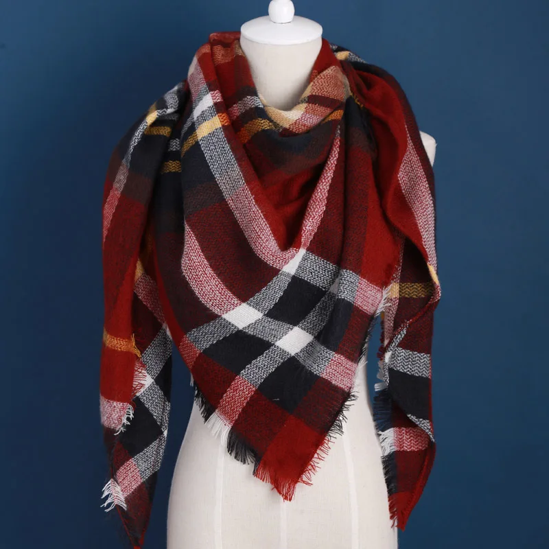 2016 luxury Brand Design Soft Cashmere Women's Scarf  Fashion Plaid Oversized Blanket Pashmina Shawl Warm in Winter Warp Scarves
