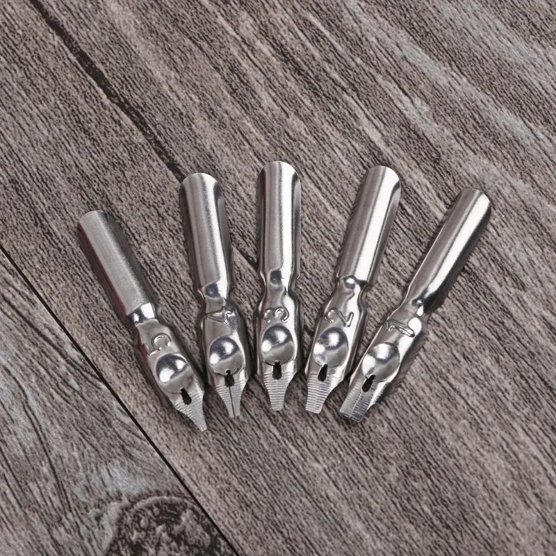 

2020 New English Calligraphy Feather Dip Pen Writing Ink Set Stationery Gift Box With 5 Nib Wedding Gift Quill Pen Fountain Pen