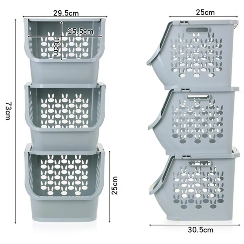 Кухонная корзинка для хранения Пластиковые Многофункциональные полые овощи фрукты стойки с крышкой корзина для хранения для органайзеров