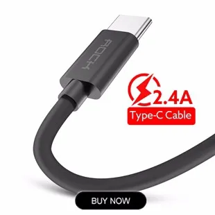 ROCK USB Type C Cable for Samsung Galaxy S9 S8 Plus 2.4A 1M 2M 0.25M Quick Charge Cable USB-C Charging Data Cable for One Plus