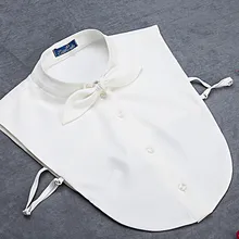 Корейский прекрасный дикий OL шифон бантом ложный воротник белый весенний женский воротник