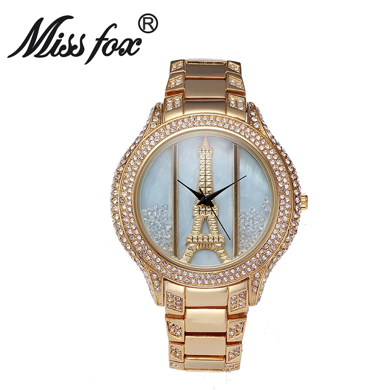 

20pcs/lot Bulk Miss Fox-V200 DHL Free Shipping Bling Rhinestone Effiel Tower Women Quartz Watch Fashion Wholesale Women's Watch