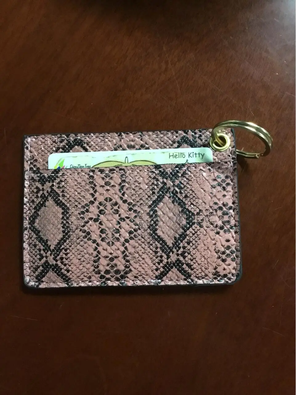 

Wholesale Snakeskin Leopard Clutch Wallet With Key O Ring In Casual Style Card Holder Mix Color Purse 109