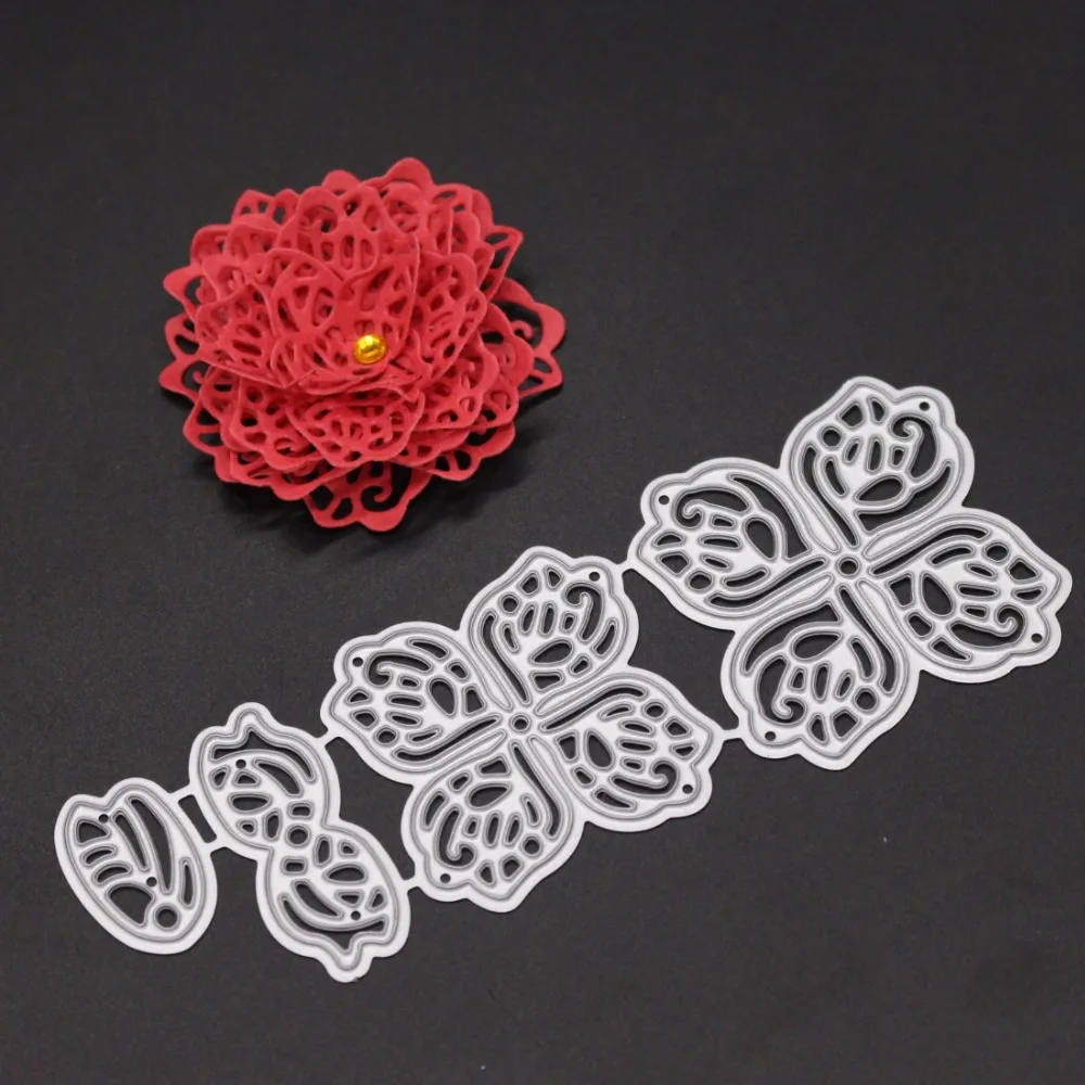 

Ufurty Pop Up Flower Metal Dies Cutting Album Scrapbooking Steel Craft Decoration Die Cuts Embossing Paper Card Stencil