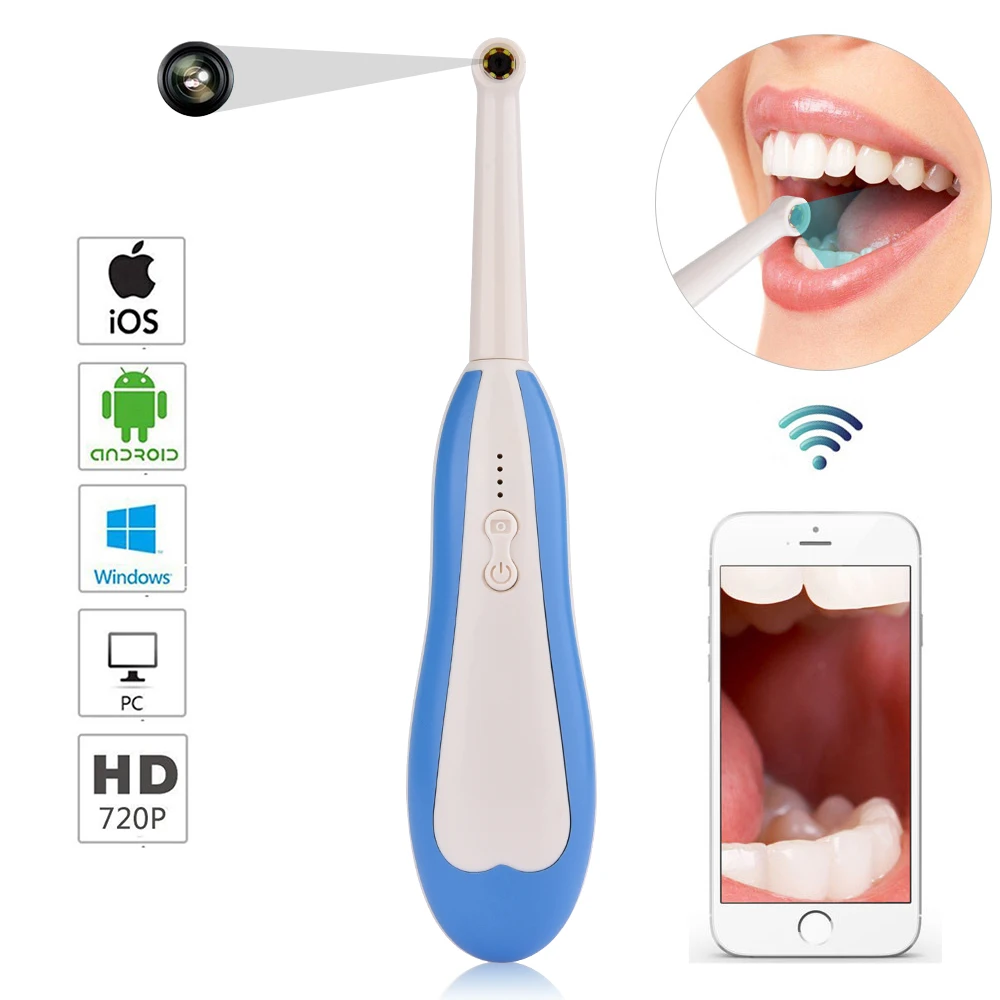 

WiFi HD Intraoral Endoscope Wireless Dental Camera LED Light Monitoring Inspection for Dentist Oral Real-time Video Dental Tools