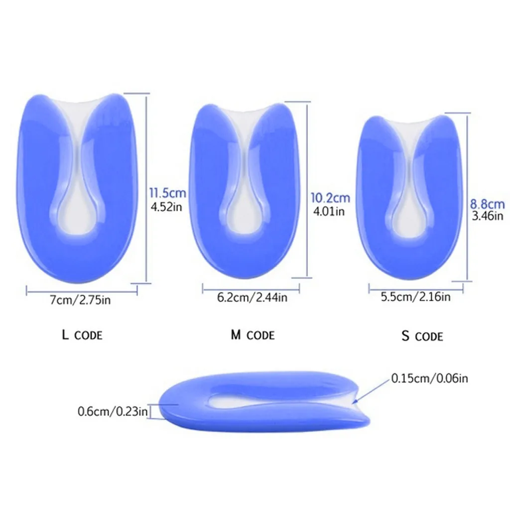 Силиконовые вставки обувь Гелеобразные напяточники чашки подушечки для туфель для подошвенного фасцита боль в пятке Подушечка Для стопы массажер для ног уход половина пятки