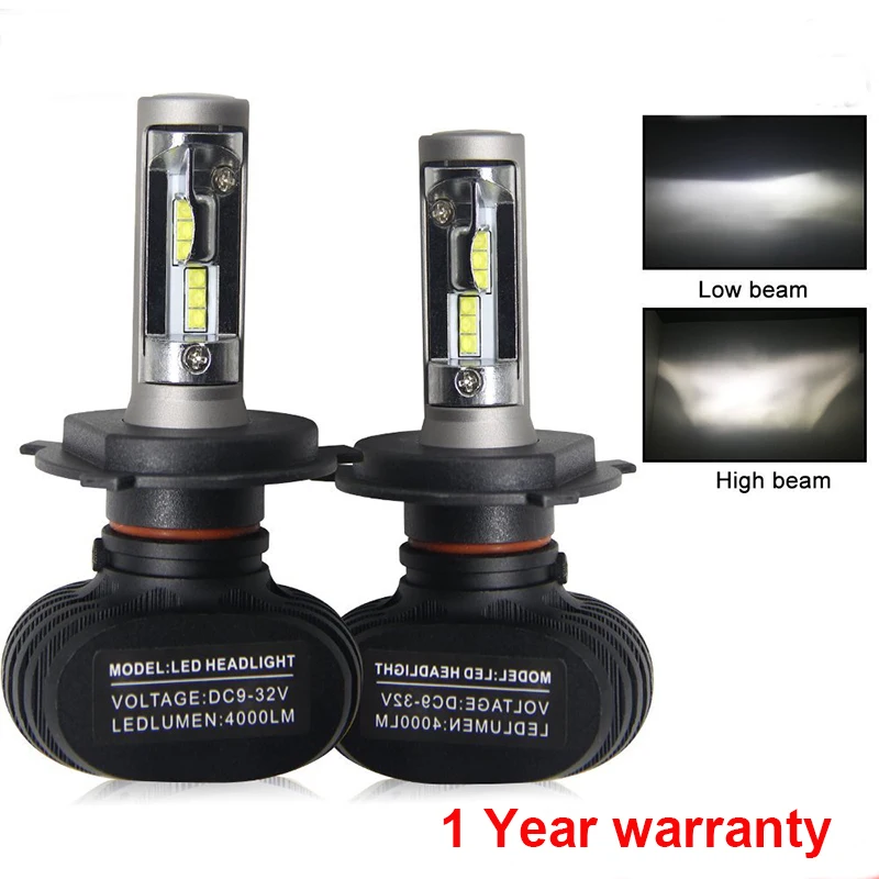 LED Headlight Bulbs H1 H3 H4 H7 H11 H27/880 HB3/9005 HB4/9006 H13 9004 9007 Hi/Low Beam Headlamp Fog Light 50W 8000LM 6500K | Автомобили и