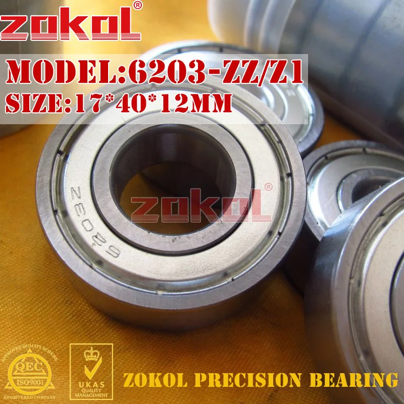 ZOKOL 6203zz подшипник 6203RS S6203ZZ 6203 ZZ Z3V3 Z1 2RSN радиальный шарикоподшипник 17*40*12 мм 17*42*12