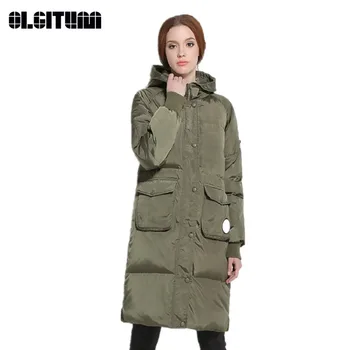 

HIGH QUALITY Winter Jacket Women 2020 New Europe Style Slim Medium X-Long Winter Plus Size Parkas Lady Top Coat CC394