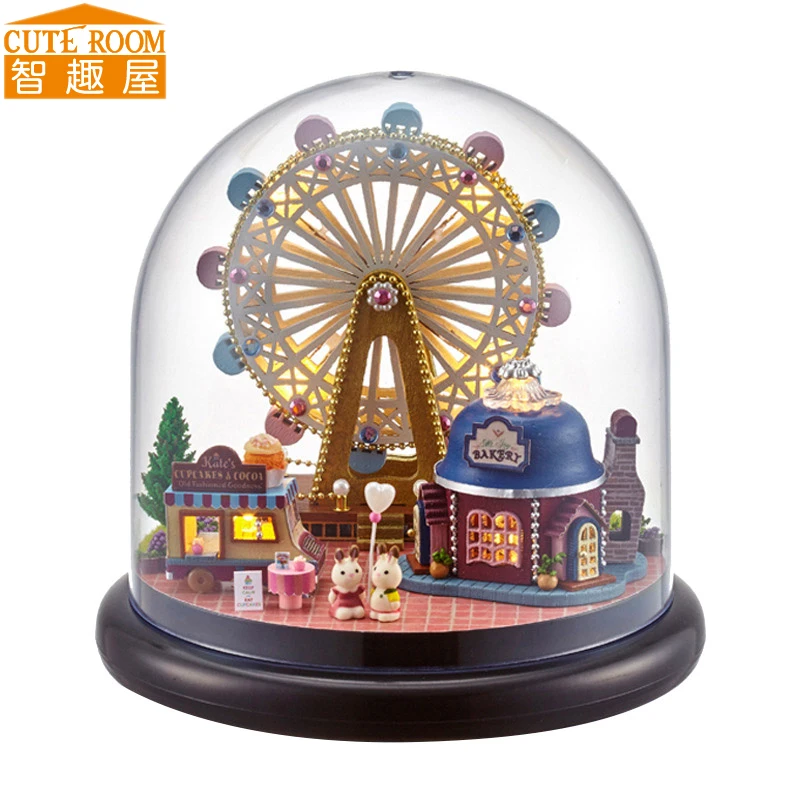 

DIY Wooden House Miniaturas with Furniture DIY Miniature House Dollhouse Toys for Children Christmas and Birthday B23