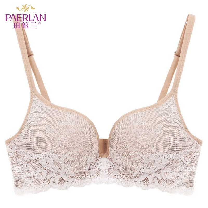 

PAERLAN Seamless Lace Bra Small Breasts Push Up One Piece Sexy Rear Closure Tow Hook-and-eye Underwear Women's Cup Wholesale