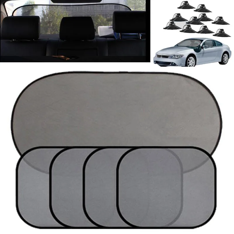 

Vehemo 5PCS Black Windshield Sunshade Auto Sun Visor Vehicle Durable Side Window Solar Protection Car SunShade Window Covers