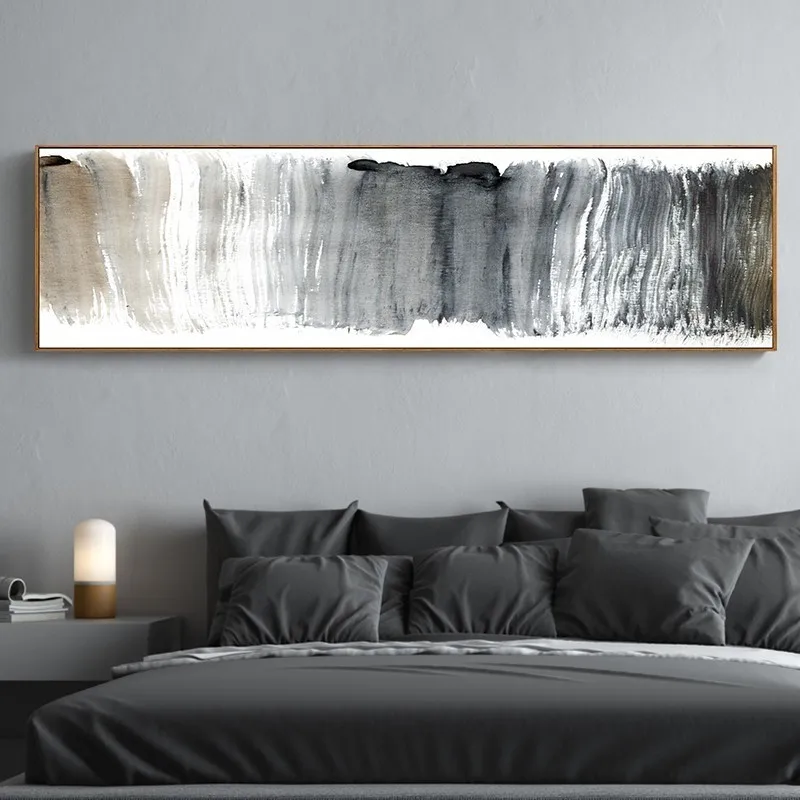 Абстрактный панорамный черно-белый холст картины скандинавские постеры принты настенные художественные картины для гостиной диван домашний декор