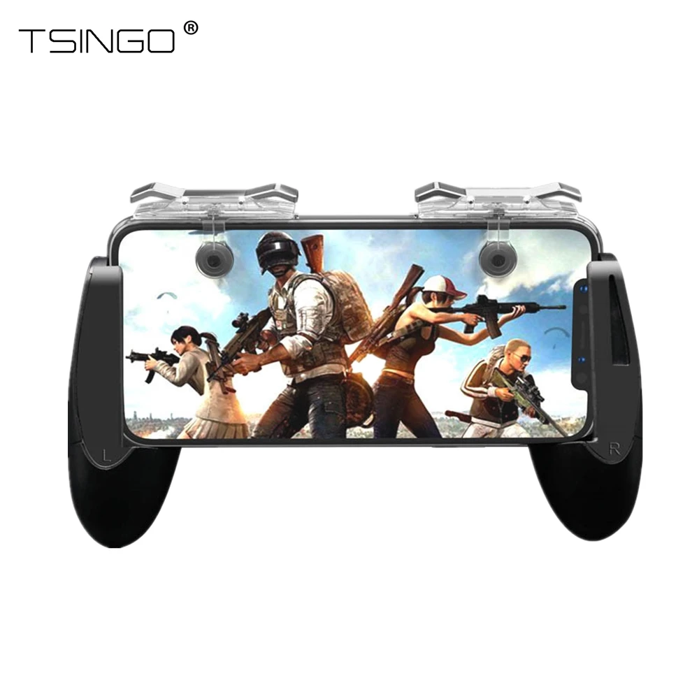 

TSINGO For PUBG Mobile Game Controller L1R1 Trigger Fire Shooter and Aim Button Gaming Gamepad Joystick For iPhone Android Phone