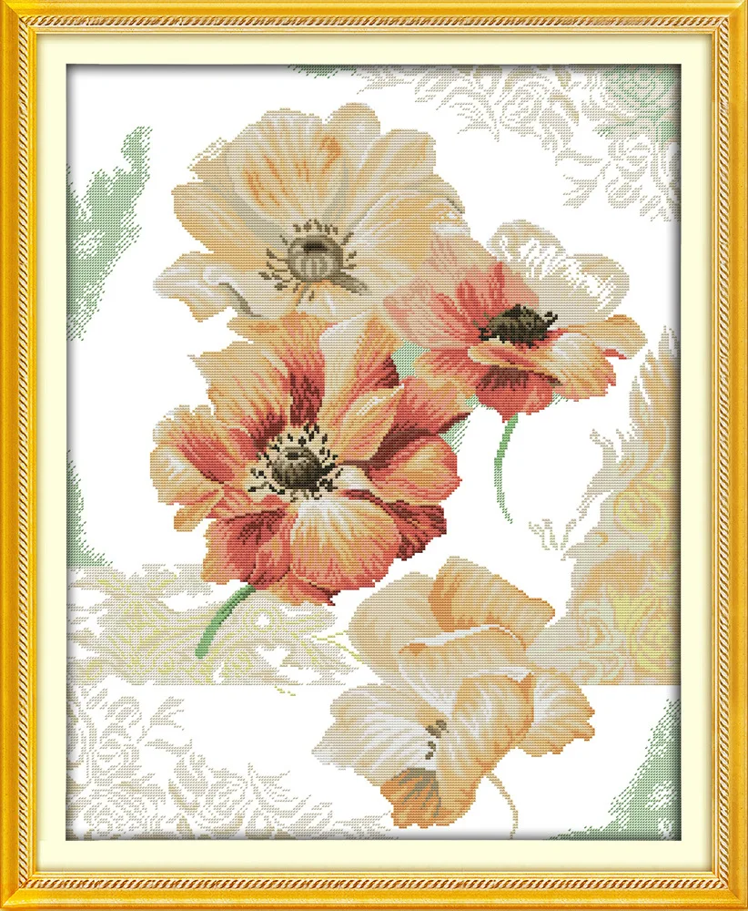 

Joy Sunday Elegant rose DIY DMC threads Counted Chinese Cross Stitch Kits printed Cross-stitch set Embroidery Needlework