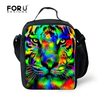 

Trendy 3D Animal Wolf Tiger Lunch Bag Men Food Thermal Bag Leopard Owl Lunchbox For Boys Children Kids Lancheira Picnic Food Bag