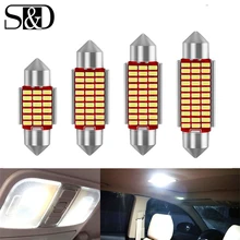 2 шт. интерьер автомобиля светильник C5W светодиодный гирлянда 31 мм 36 мм 39 мм 42 мм светодиодный лампы 6000K белый купол чтения светильник номерной знак авто светодиодные лампы 12V