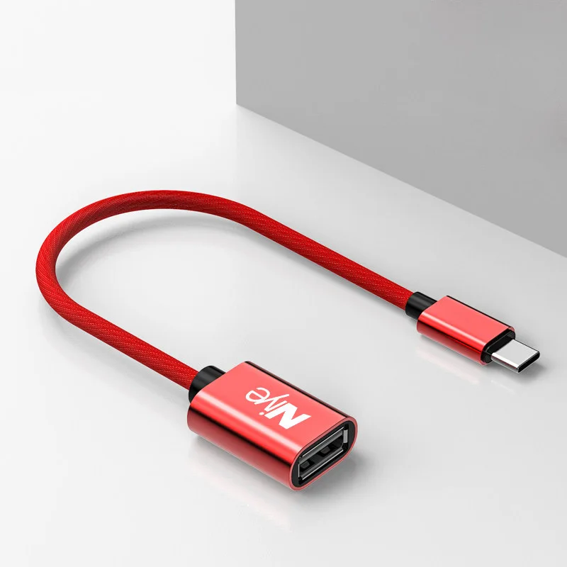 OTG кабель адаптер Micro к USB OTG преобразователь кабельного разъема для Macbook Pro Xiaomi huawei samsung мышь клавиатура USB диск флэш - Цвет: Красный